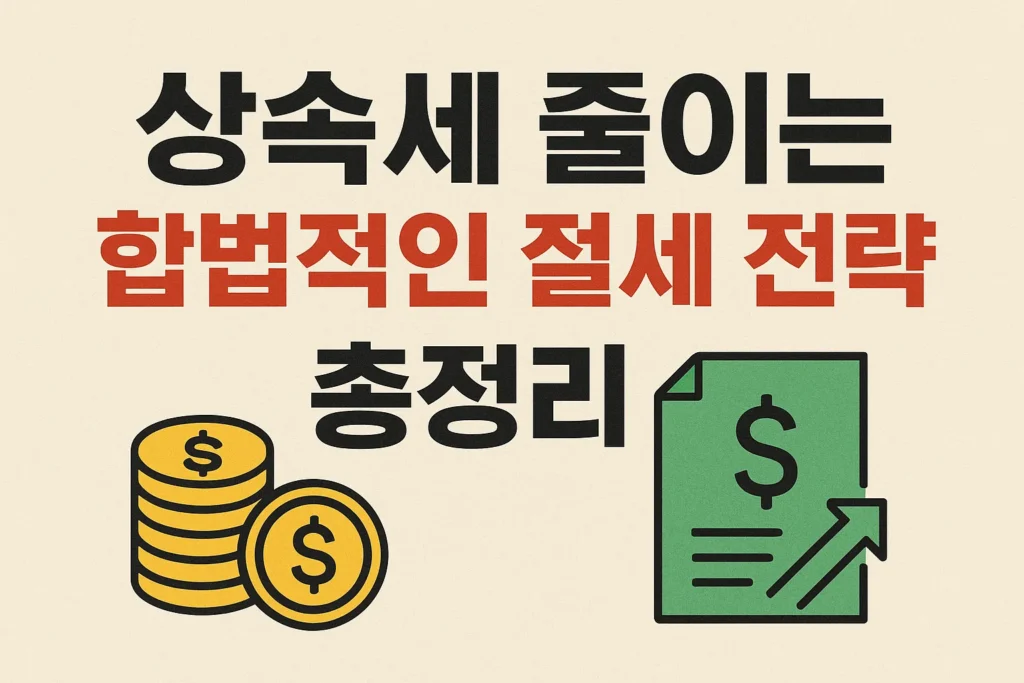 상속세 줄이는 합법적인 절세 전략 총정리