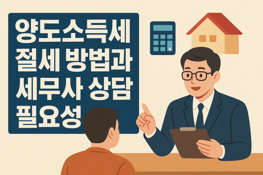 양도소득세 절세 방법과 세무사 상담 필요성 총정리