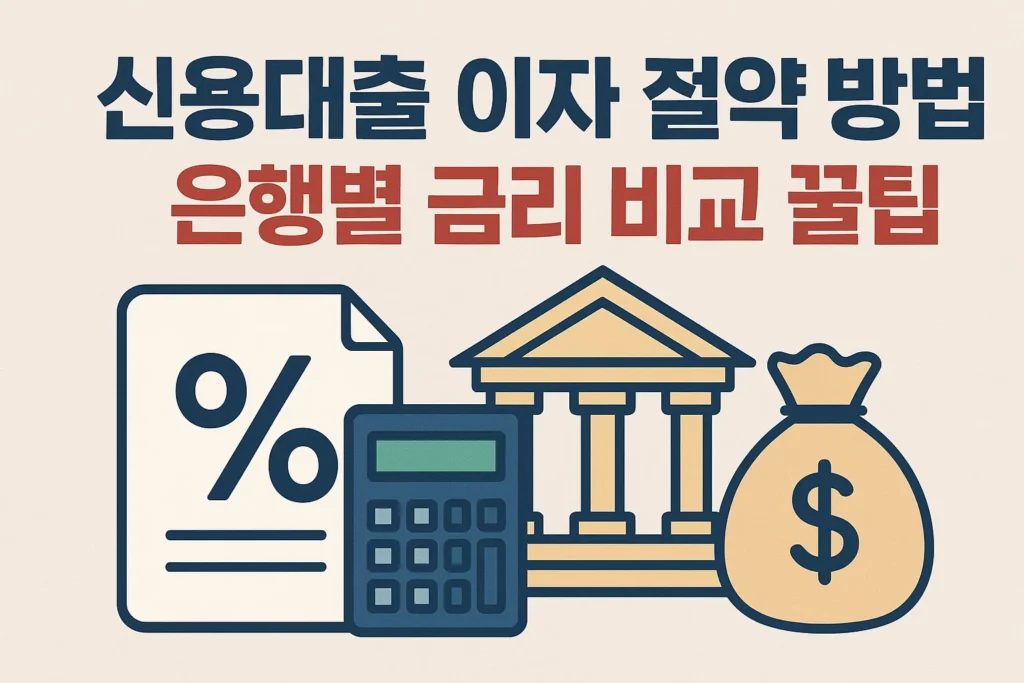 신용대출 이자 절약 방법, 은행별 금리 비교 꿀팁