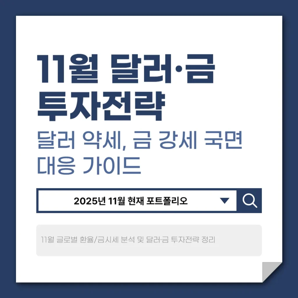 2025년 11월 달러·금 투자전략