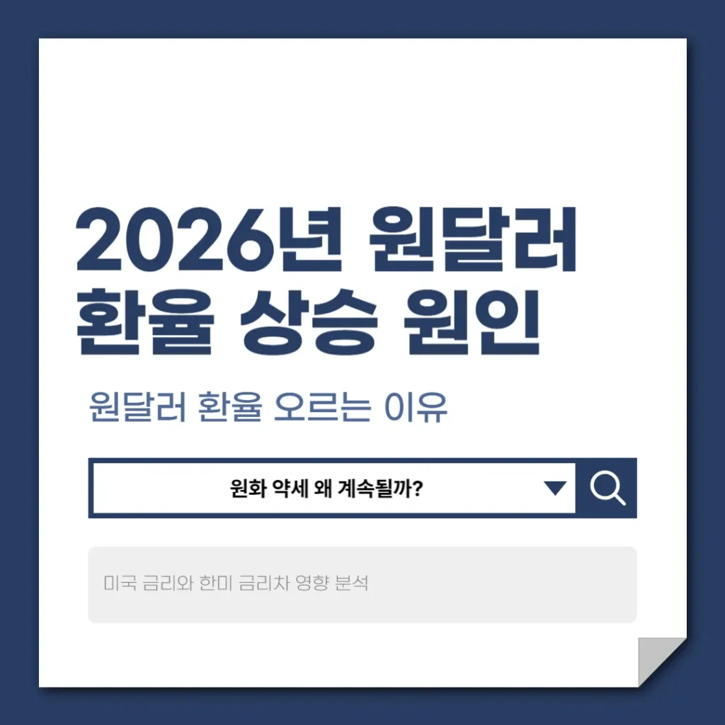 원달러 환율 오르는 이유